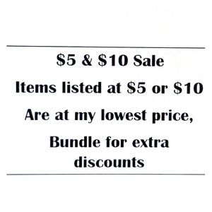 $5 and $10 on most items